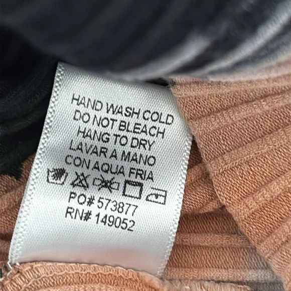 Ribbed Tie-Dye Dress L Bodycon V-Neck Bleach Wash Grunge Indie Sleaze Streetwear - Picture 11 of 13